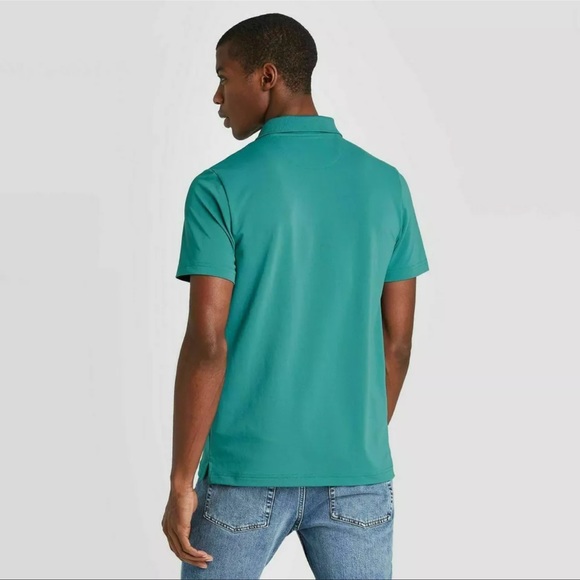 Goodfellow & Co Men's Short Sleeve Polo Shirt- Cloudy Turquoise - Picture 2 of 5
